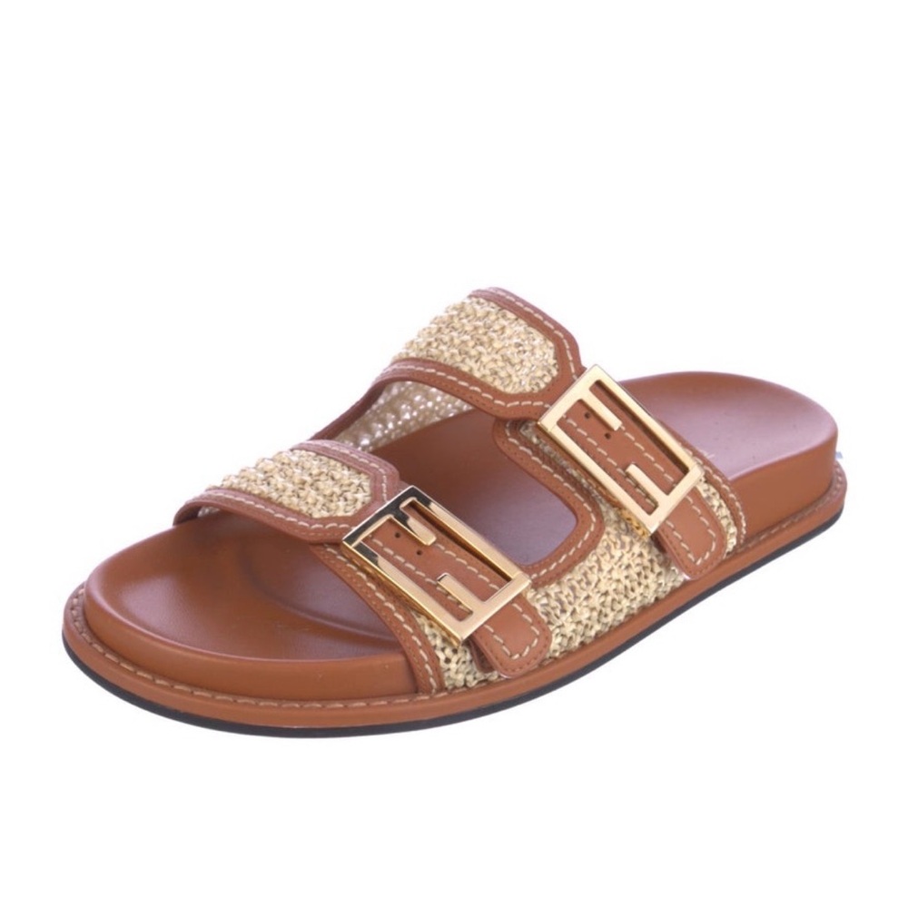 Fendi Raffia Slides - Picture 2 of 8